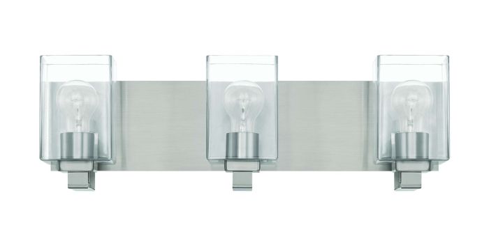 McClane 3 Light Vanity in Brushed Polished Nickel Bath and Vanity Craftmade