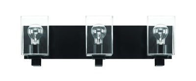 McClane 3 Light Vanity in Flat Black Bath and Vanity Craftmade