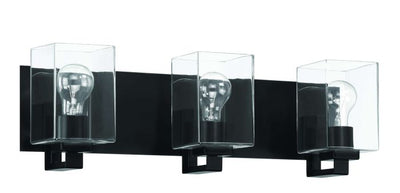 McClane 3 Light Vanity in Flat Black Bath and Vanity Craftmade