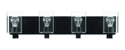 McClane 4 Light Vanity in Flat Black Bath and Vanity Craftmade