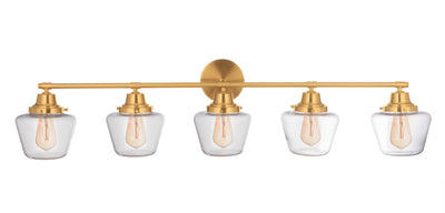 Essex 5 Light Vanity in Satin Brass Bath and Vanity Craftmade