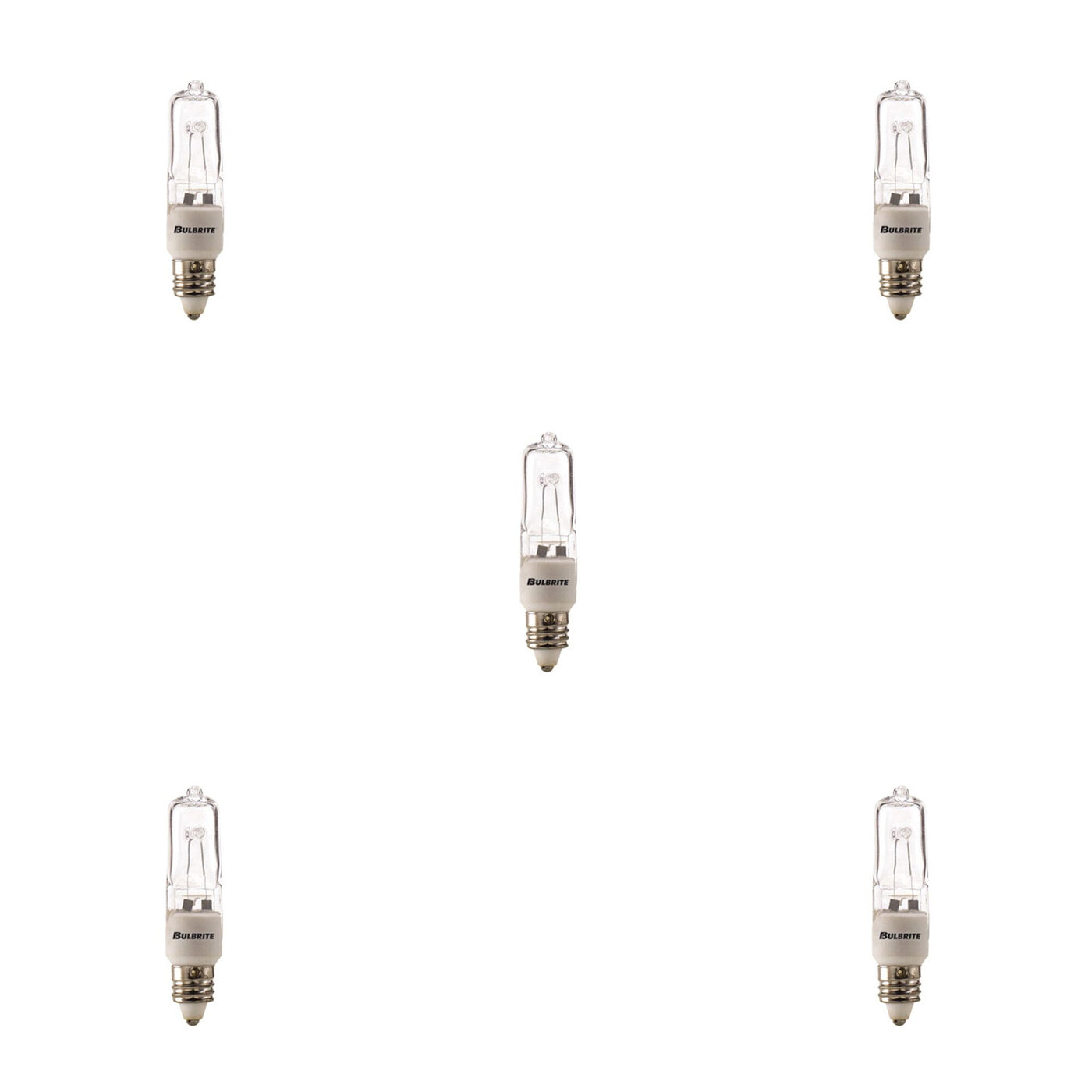 50W T4 Jd Halogen Clear E11 120V-5PK Bulb Bulbrite