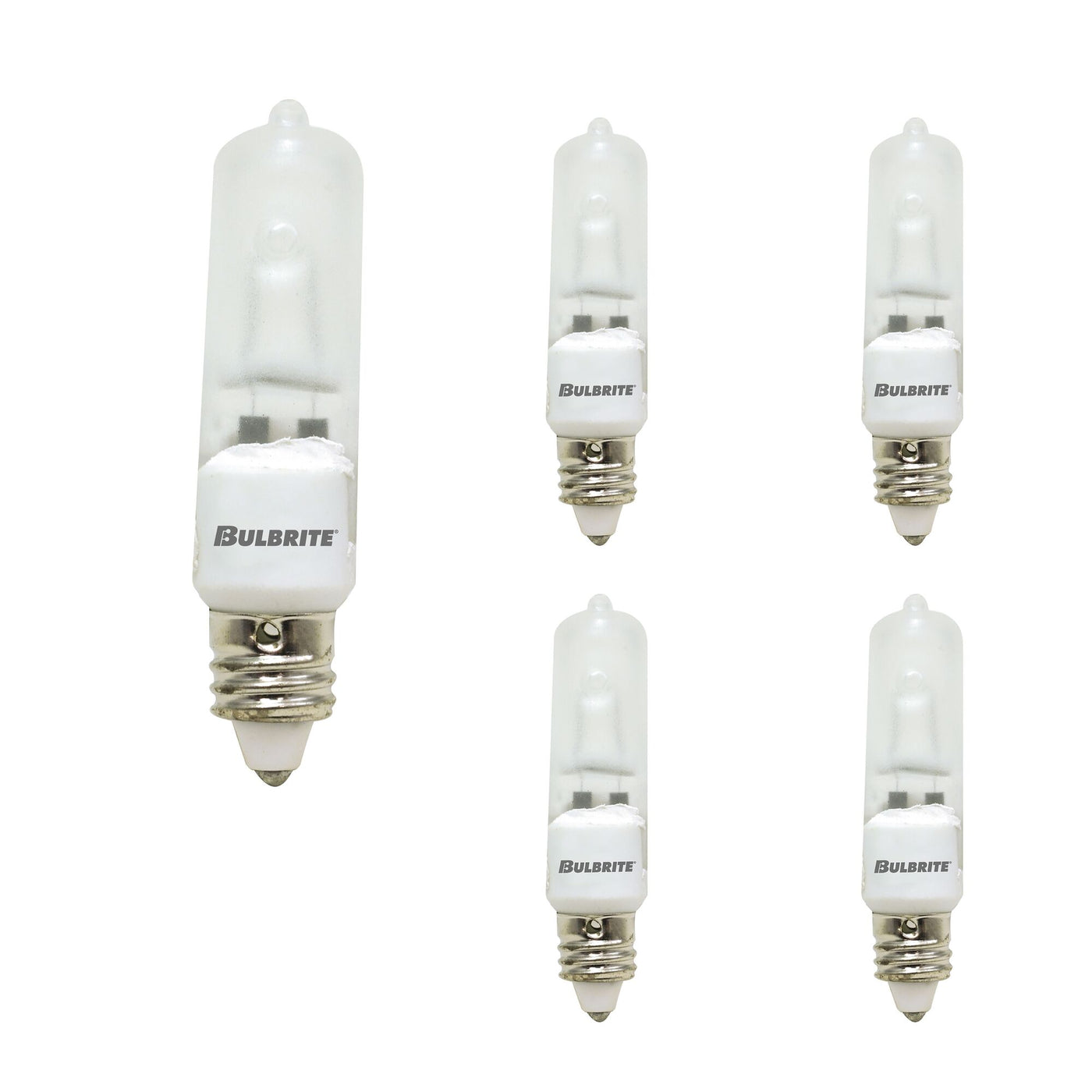 50W T4 Jd Halogen Frost E11 120V-5PK Bulb Bulbrite