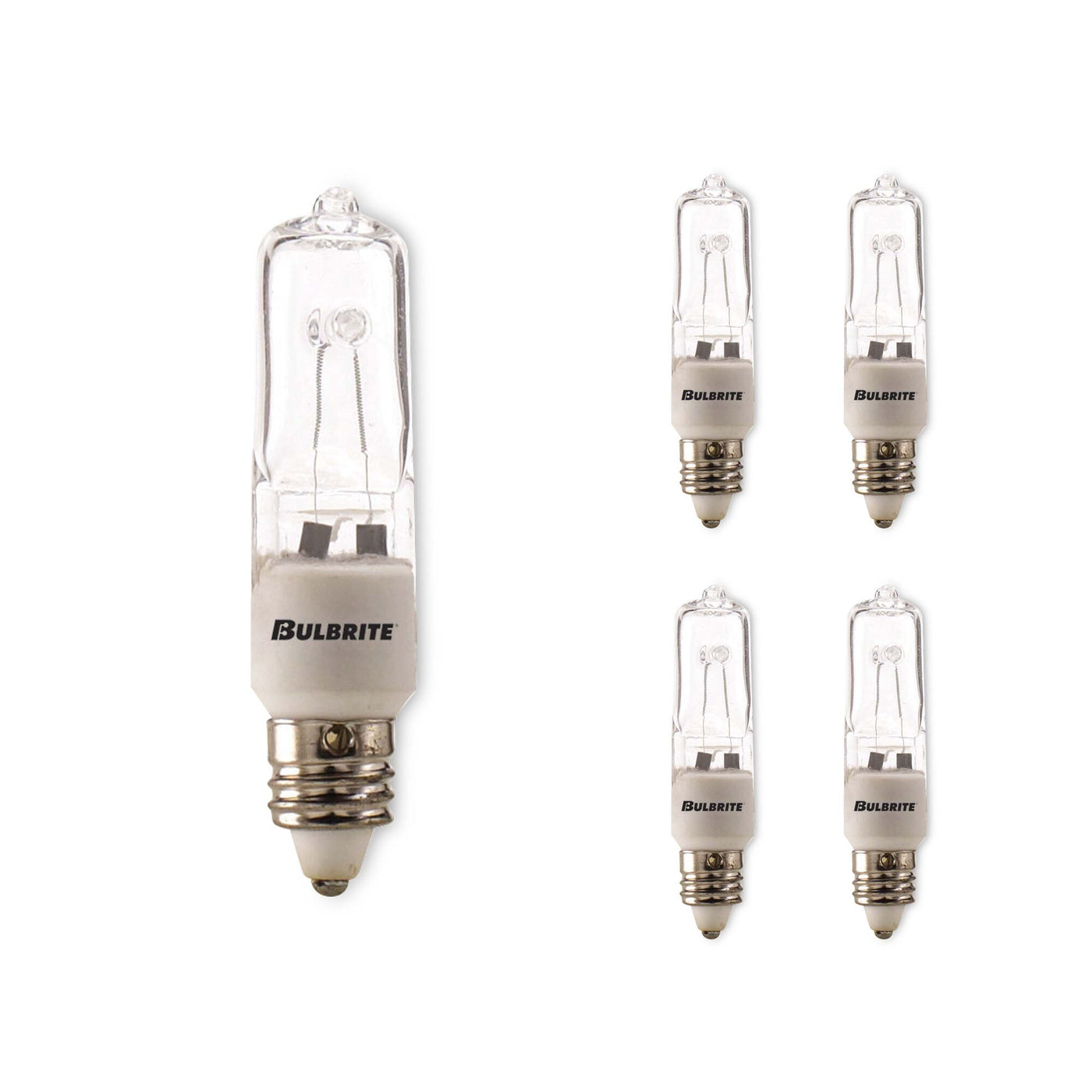 75W T4 Jd Halogen Clear E11 120V-5PK Bulb Bulbrite