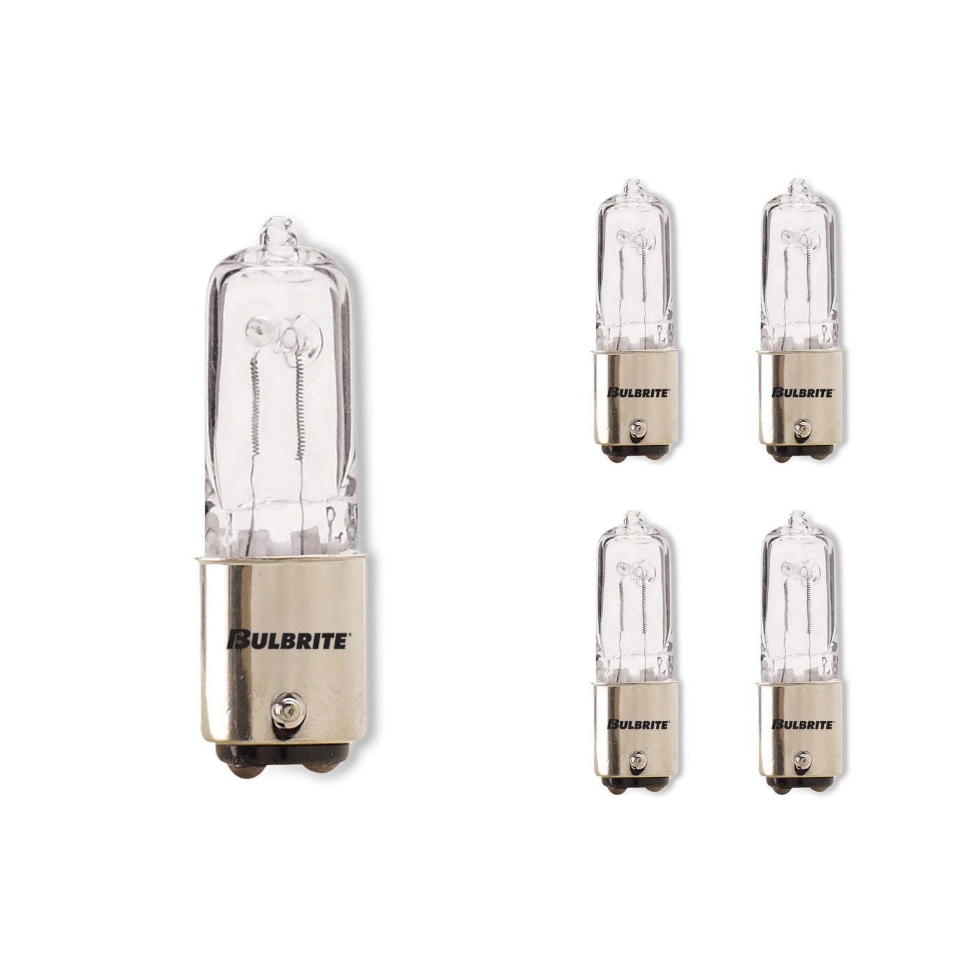 50W T4 Jd Halogen Clear Dc 120V-5PK Bulb Bulbrite