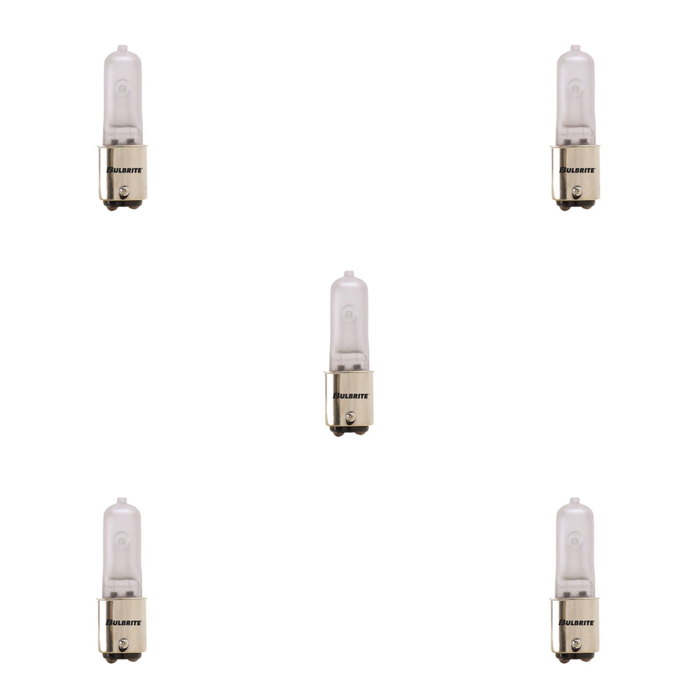 50W T4 Jd Halogen Frost Dc 120V-5PK Bulb Bulbrite