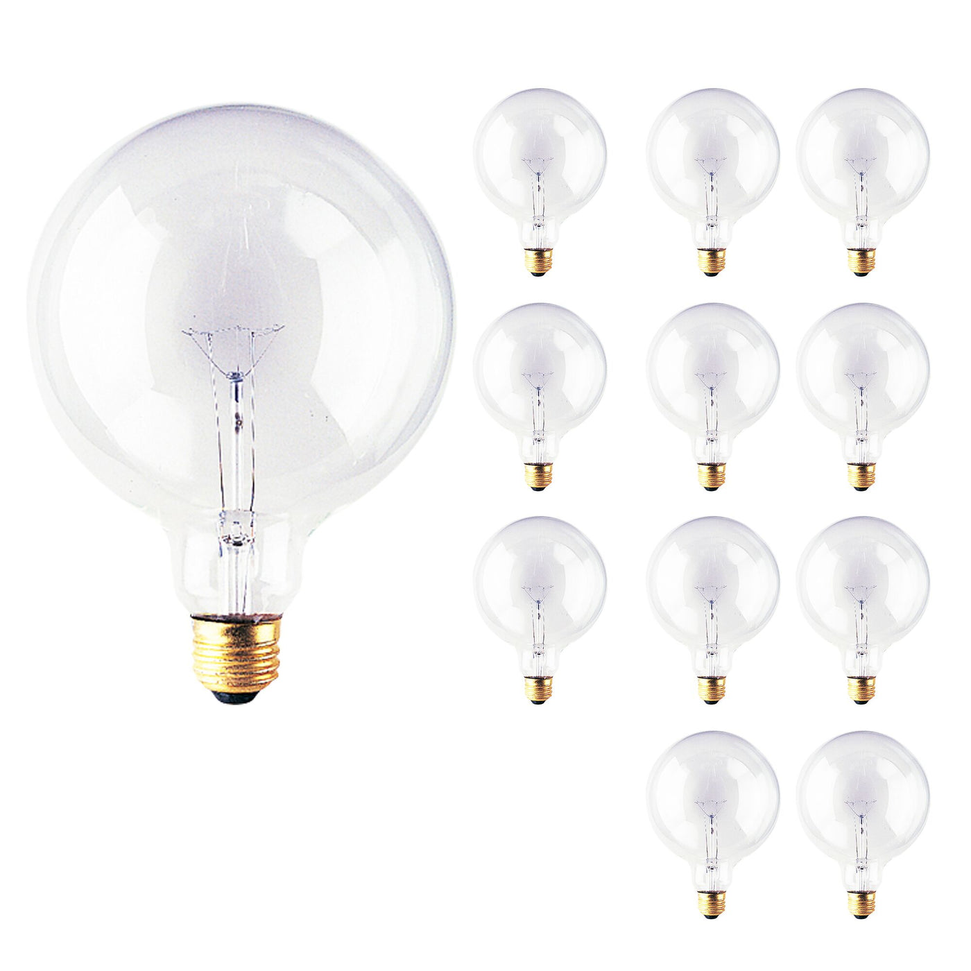 25W G40 Globe Clear E26 125V-12PK Bulb Bulbrite