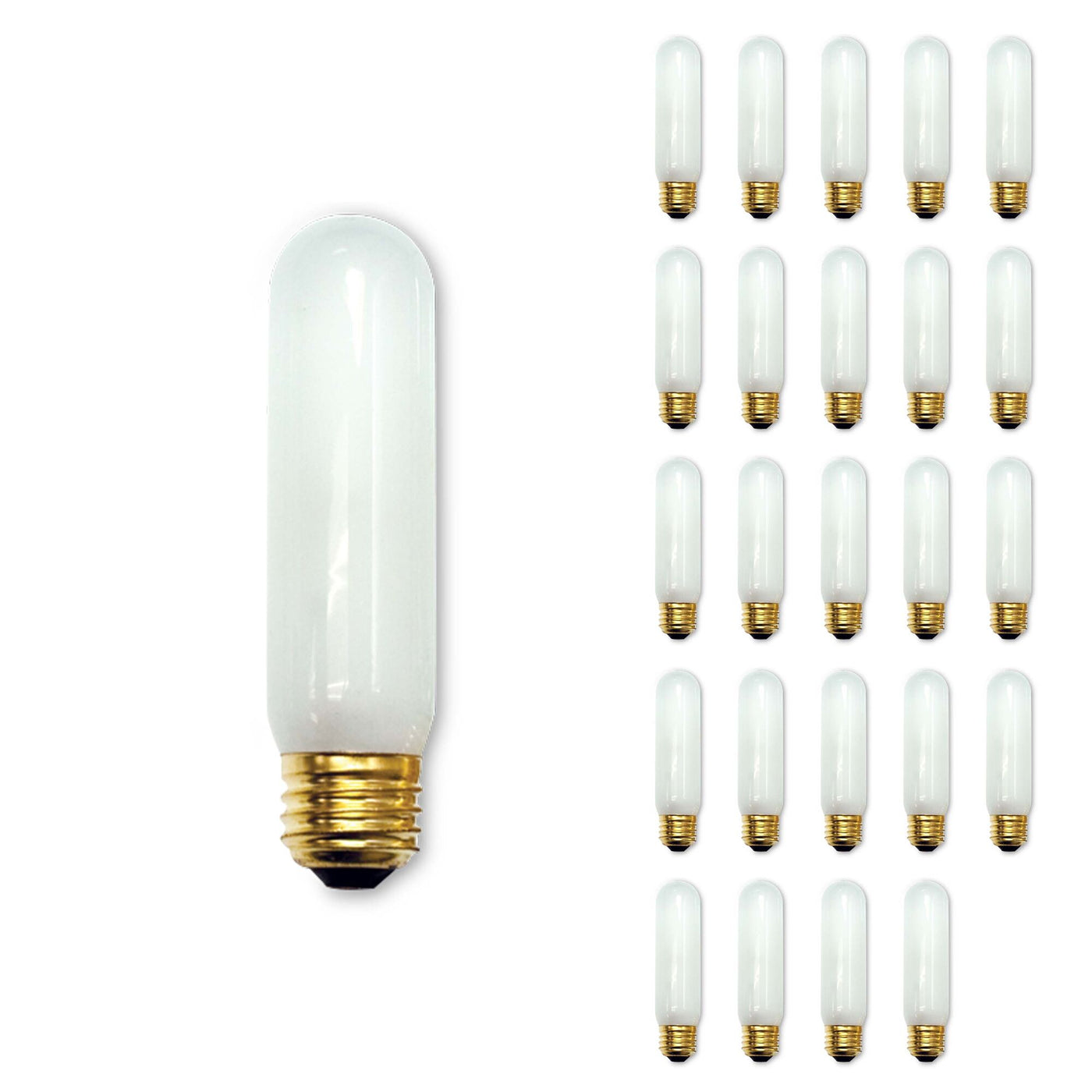 40W T10 Tubular Frost E26 130V-25PK Bulb Bulbrite