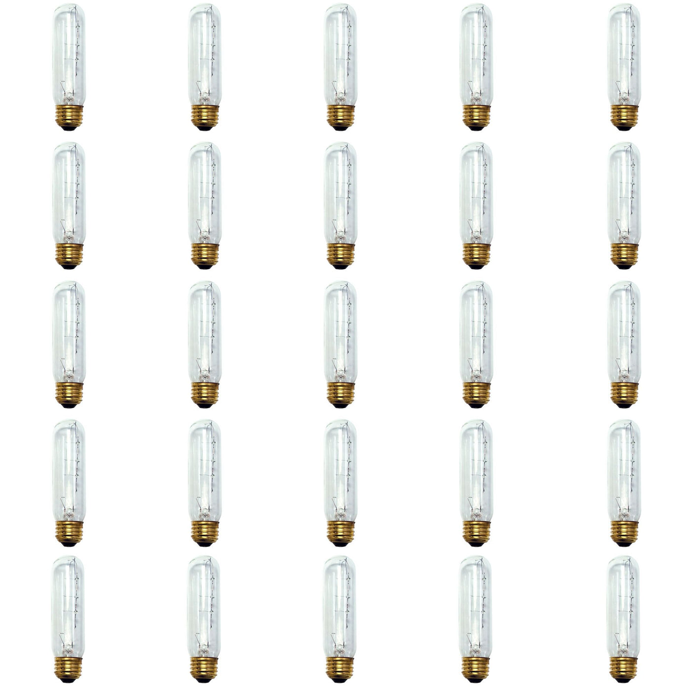 40W T10 Tubular Clear E26 130V-25PK Bulb Bulbrite