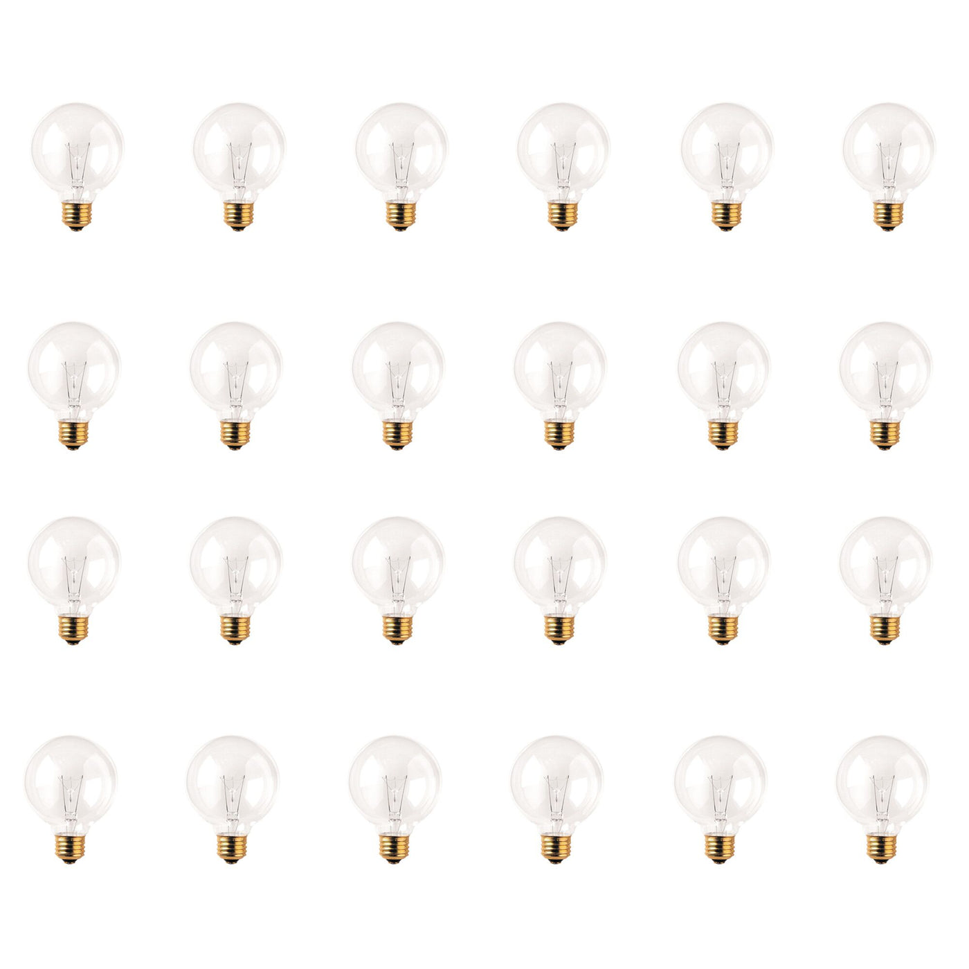 40W G25 Globe Clear E26 130V-24PK Bulb Bulbrite