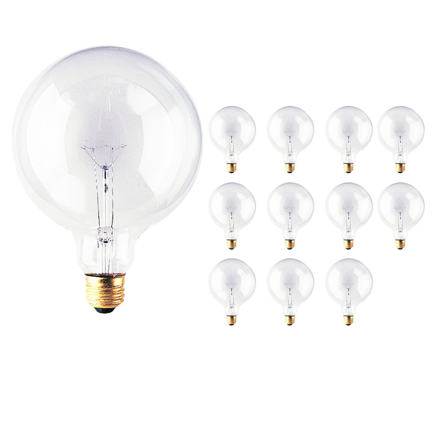 100W G40 Globe Clear E26 125V-12PK Bulb Bulbrite