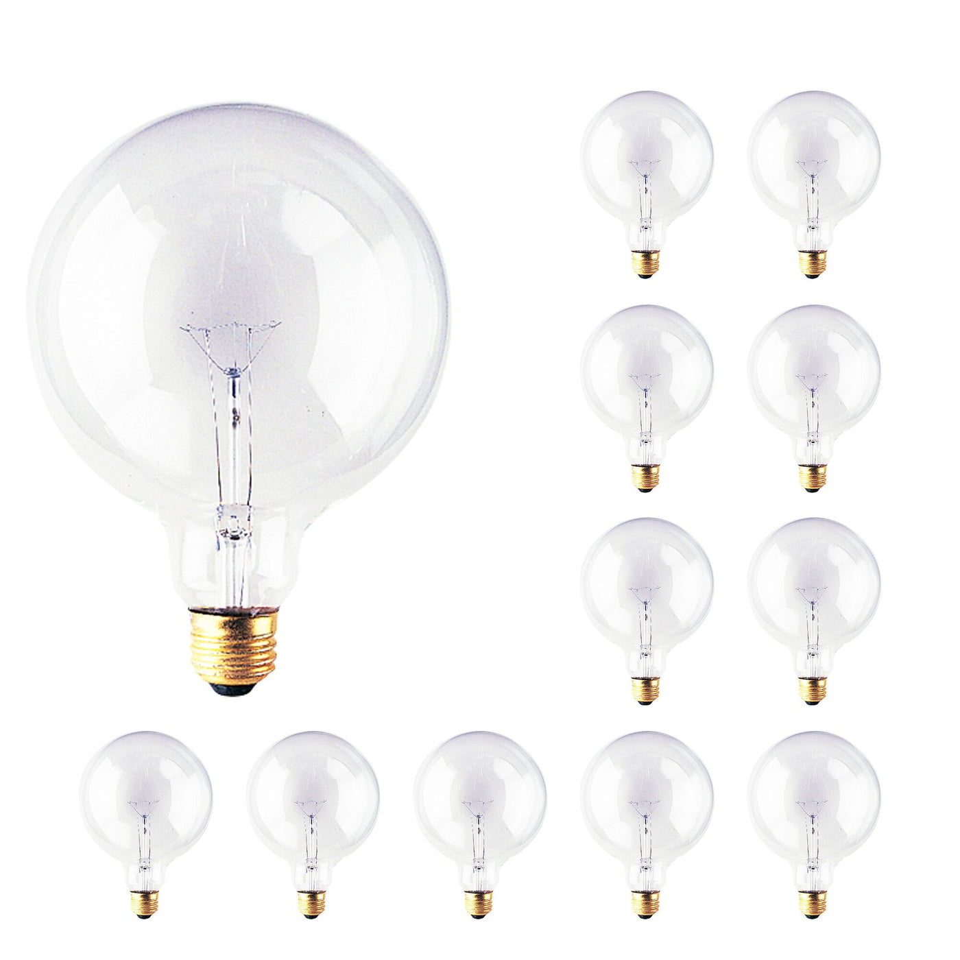 40W G40 Globe Clear E26 125V-12PK Bulb Bulbrite