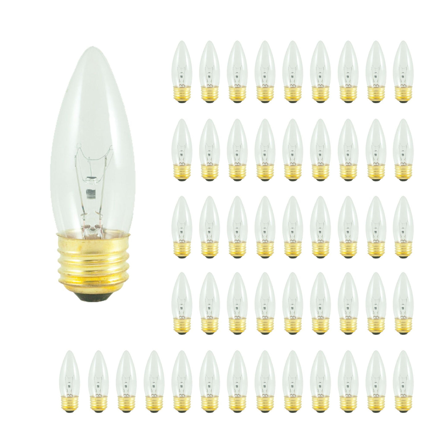 40W B10 Torpedo Clear E26 120V-50PK Bulb Bulbrite