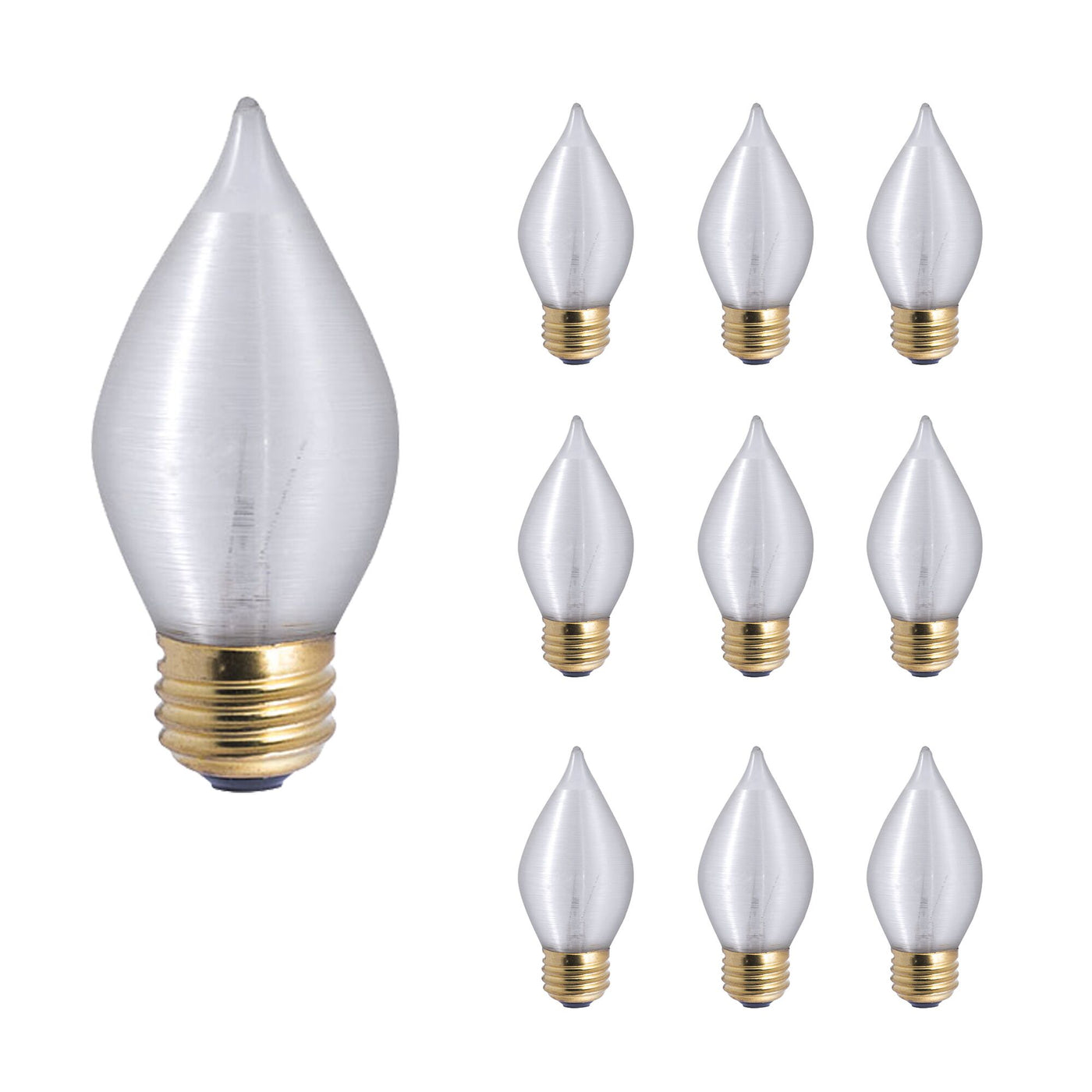 60W C15 Spunlite Satin E26 130V-10PK Bulb Bulbrite