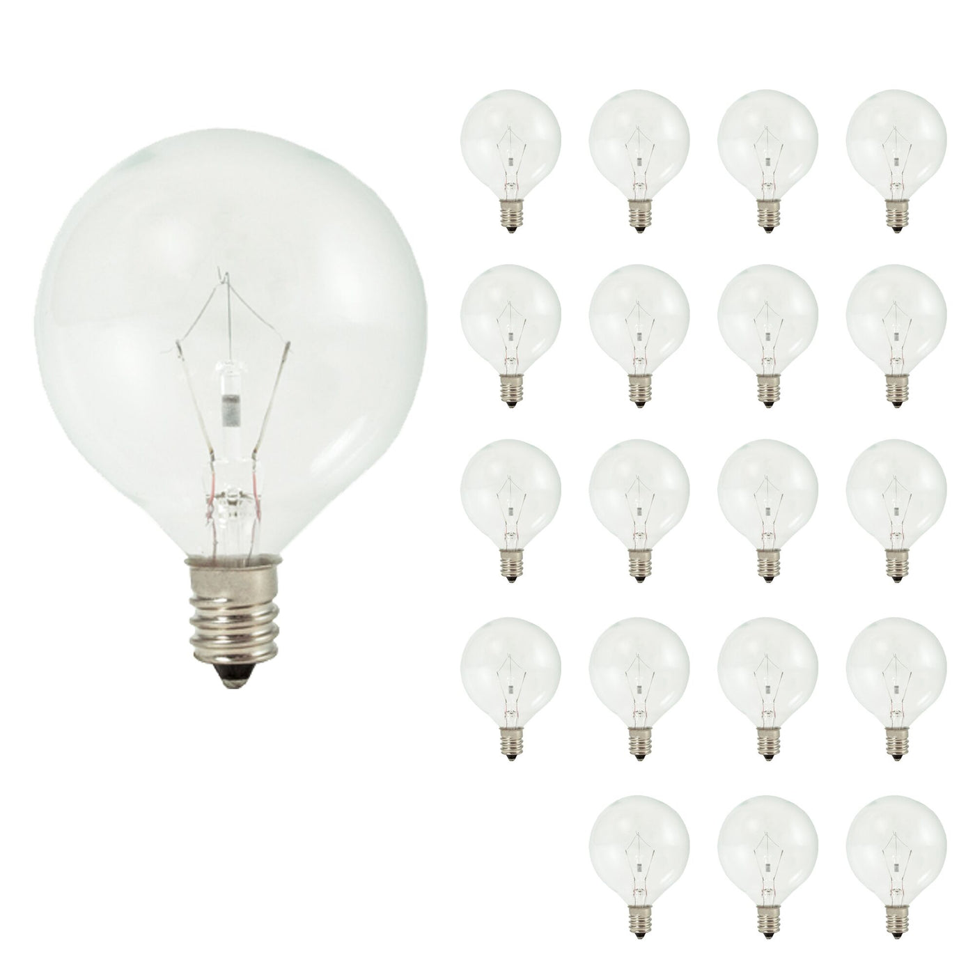 25W G16 Krypton Clear E12 120V-20PK Bulb Bulbrite