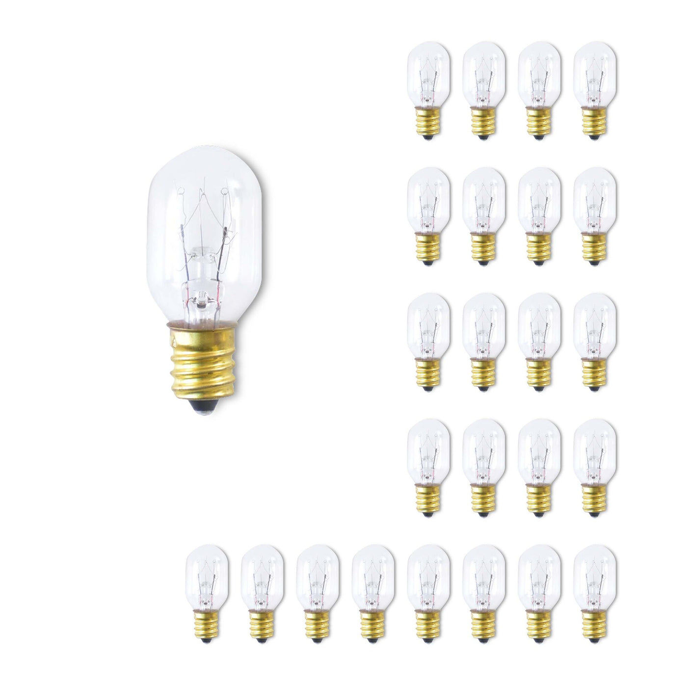 15W T7 Tubular Clear E12 120V-25PK Bulb Bulbrite