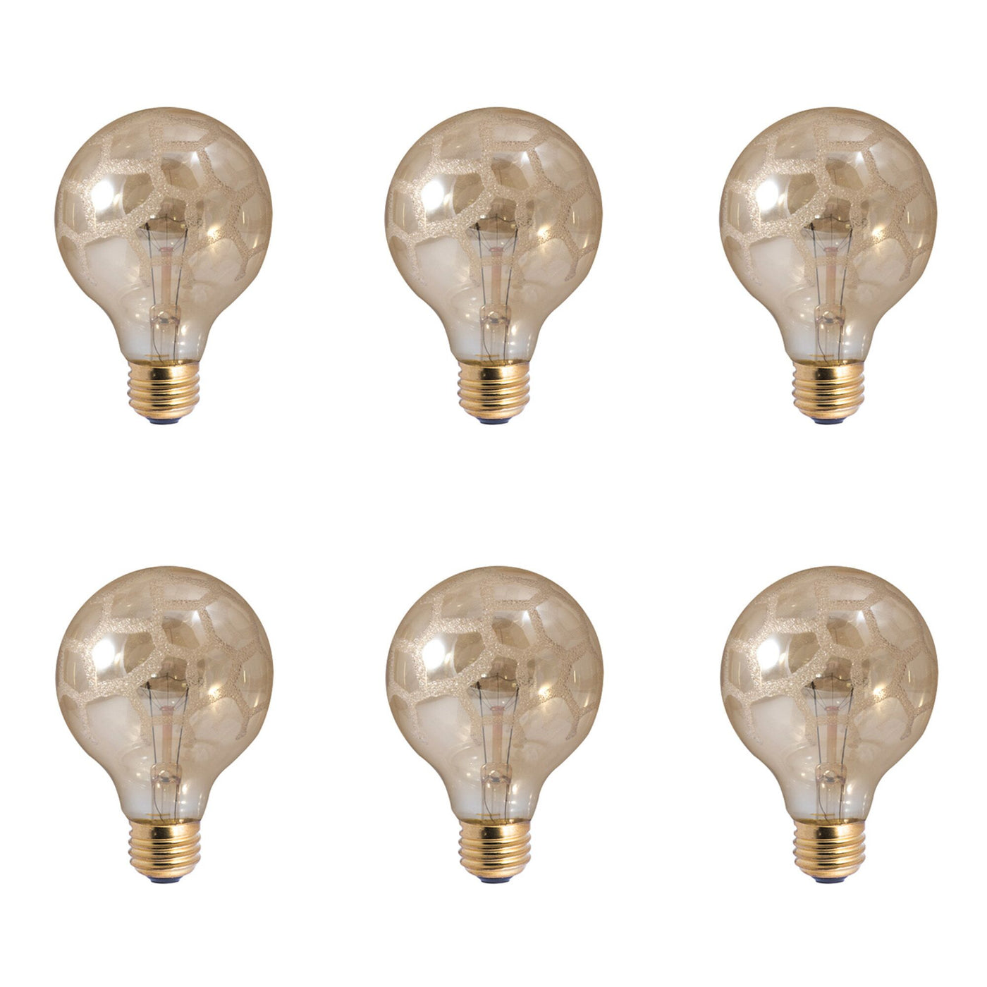 40W G25 Amber Marble E26 120V-6PK Bulb Bulbrite