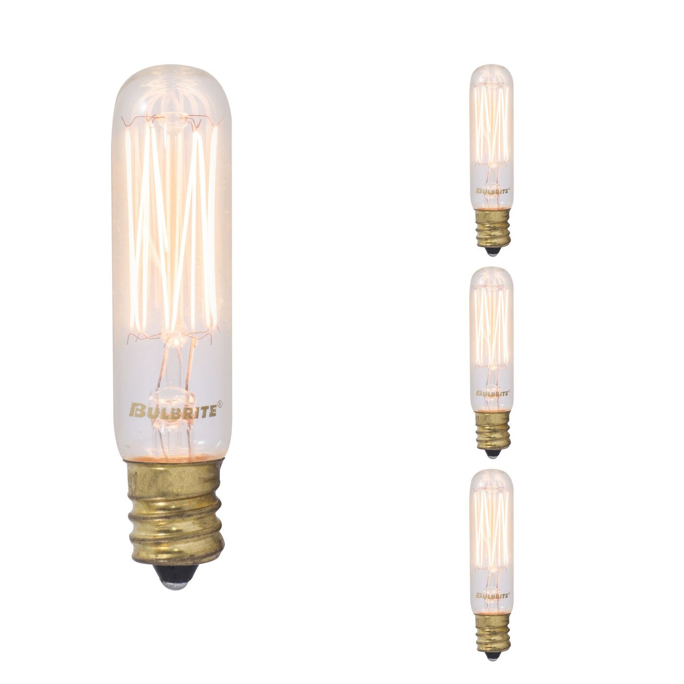 25W T6 Nostalgic Thread E12 120V-4PK Bulb Bulbrite