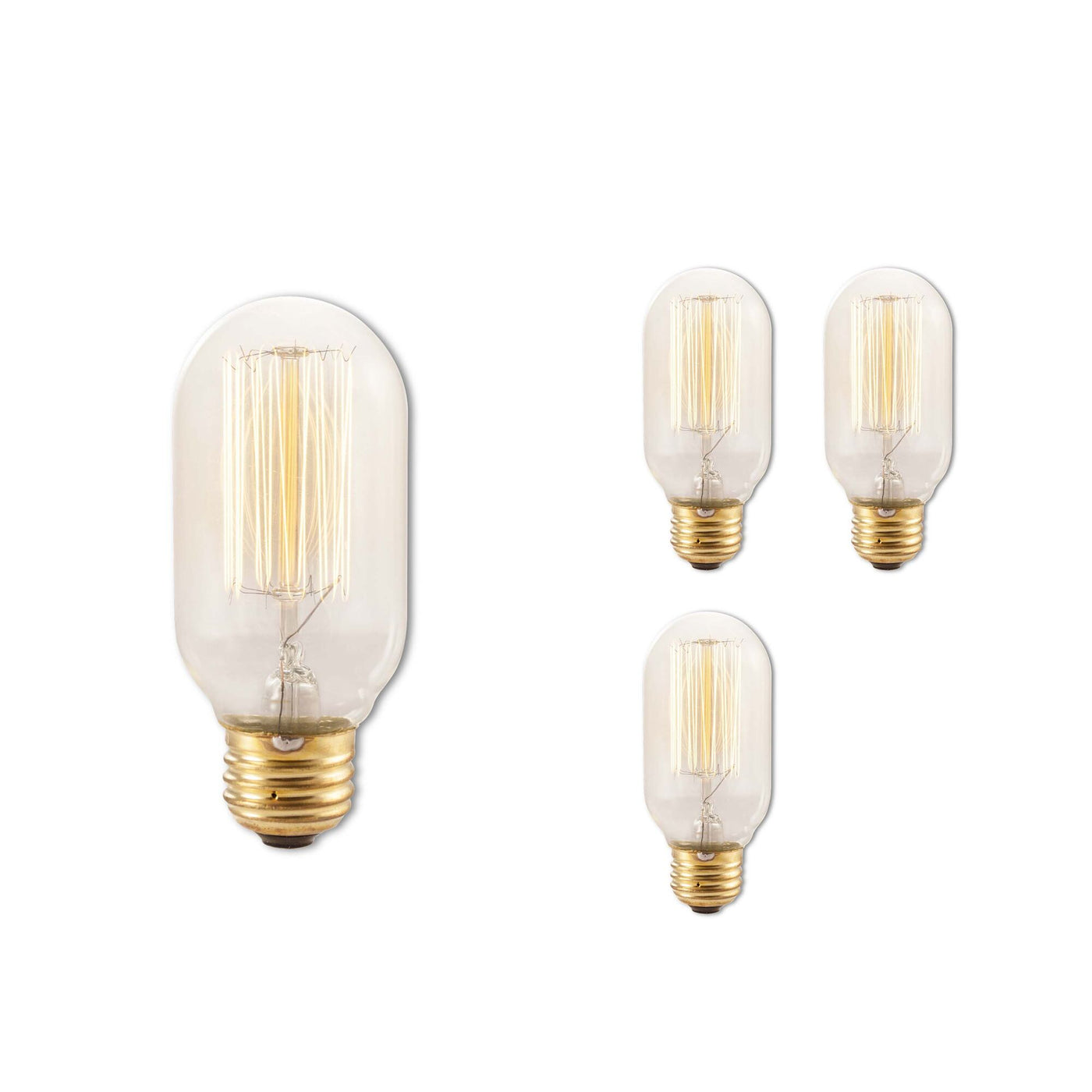 40W T14 Nostalgic Thread E26 120V-4PK Bulb Bulbrite