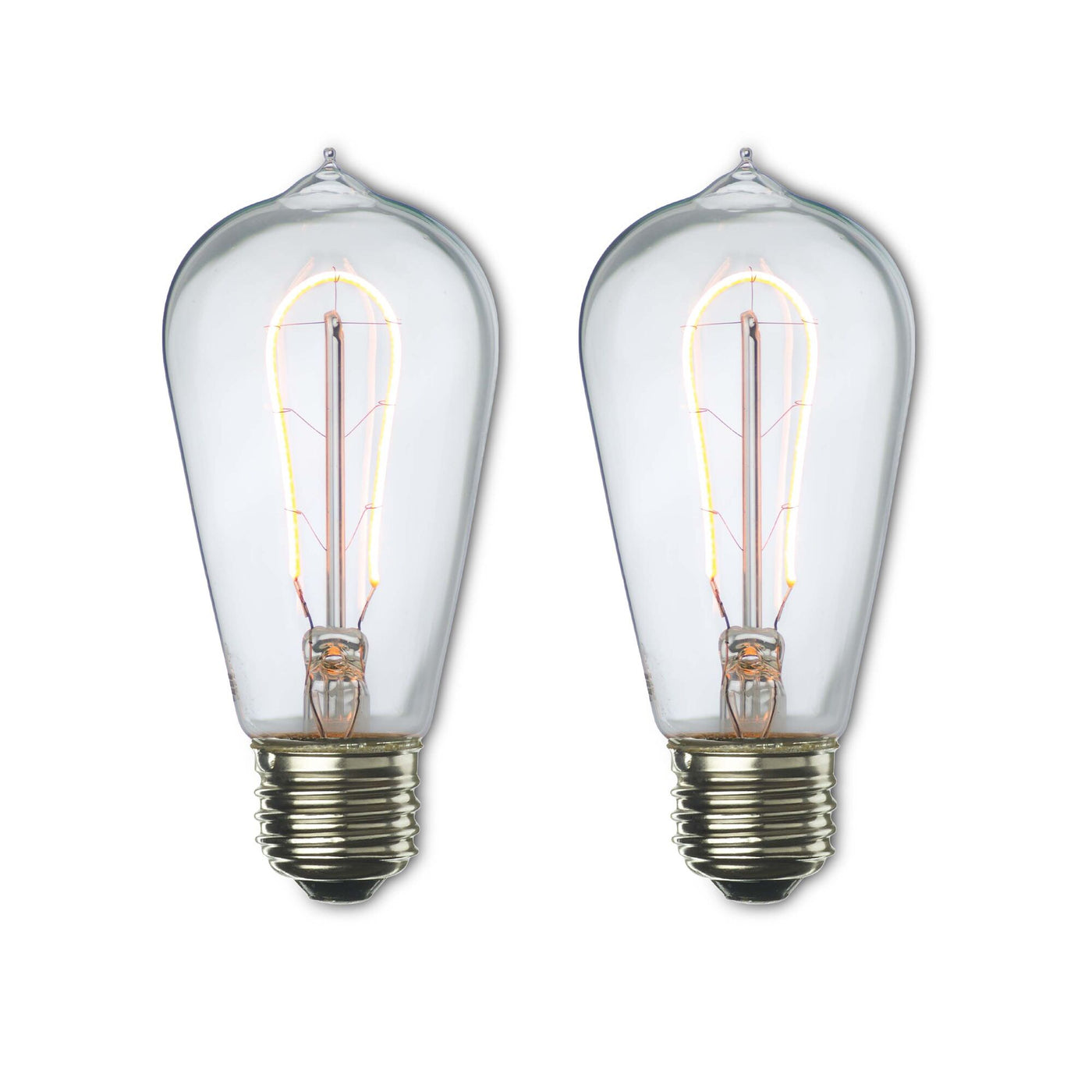 4W LED ST18 2200K Curved Filament Nostalgic 1890-2PK Bulb Bulbrite