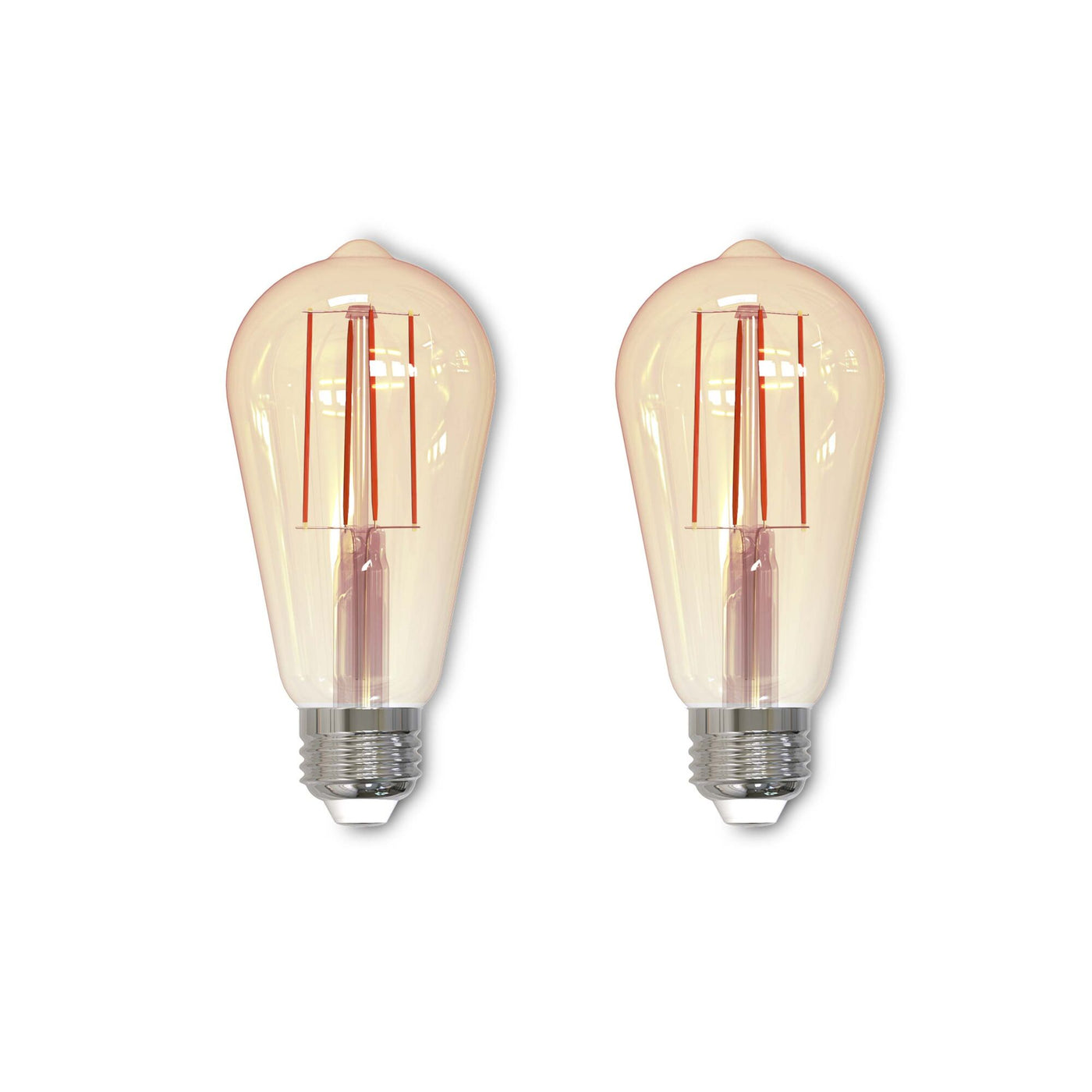 7W LED ST18 2100K Filament Nostalgic E26 Fully Compatible DIMMING-2PK Bulb Bulbrite