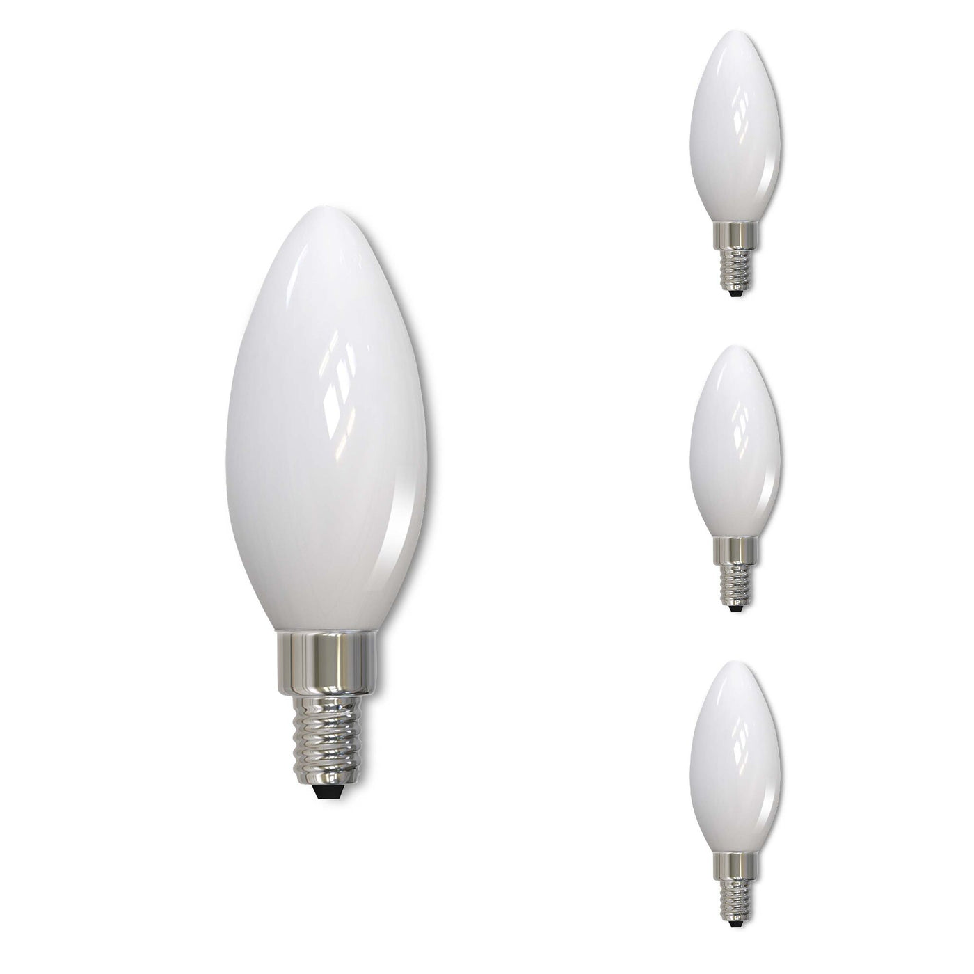 3.6W LED B11 2700K Filament Milky E12 120V Fully Compatible DIMMING-4PK Bulb Bulbrite