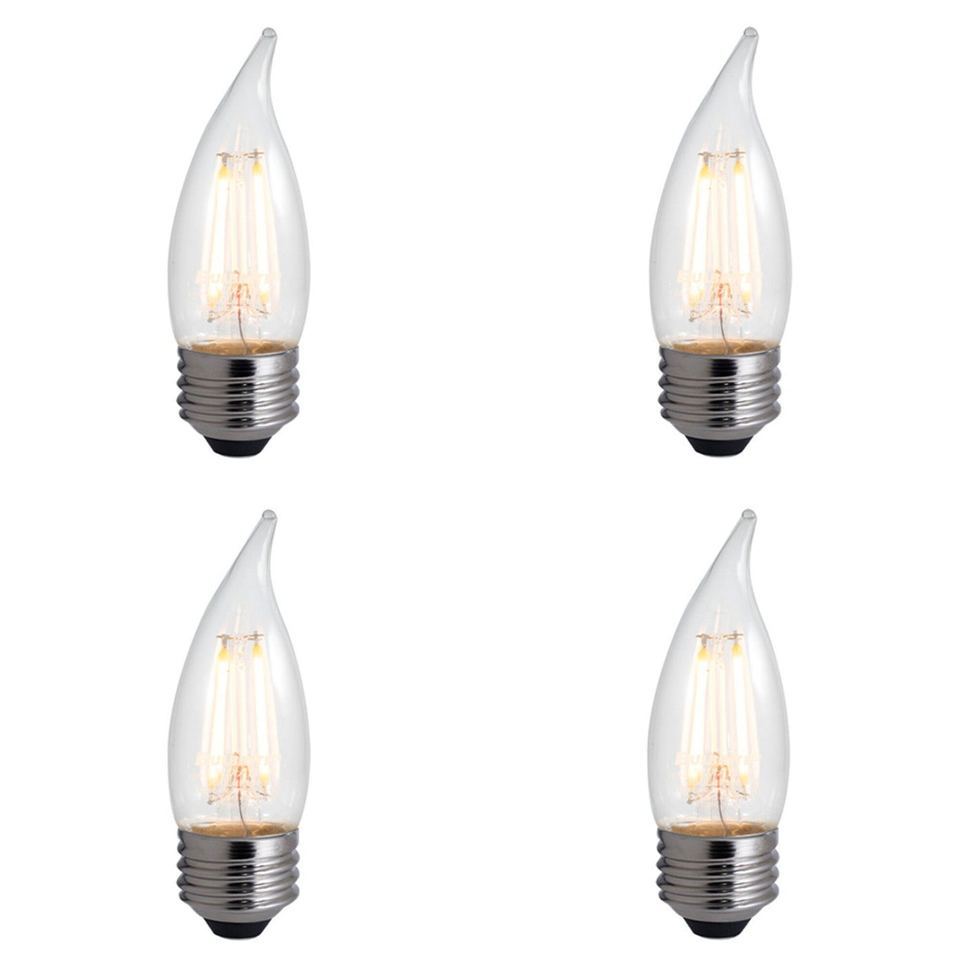 4.5W LED CA10 2700K Filament E26 Fully Compatible DIMMING-4PK Bulb Bulbrite