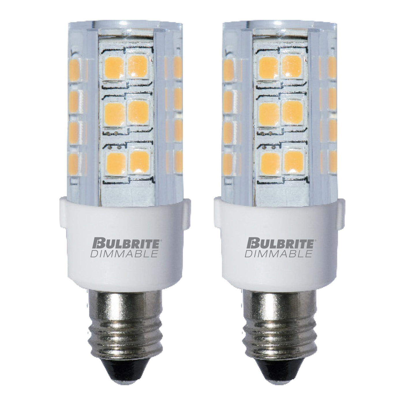 4.5W LED E11 Clear 3000K 120V DIMMABLE-2PK Bulb Bulbrite