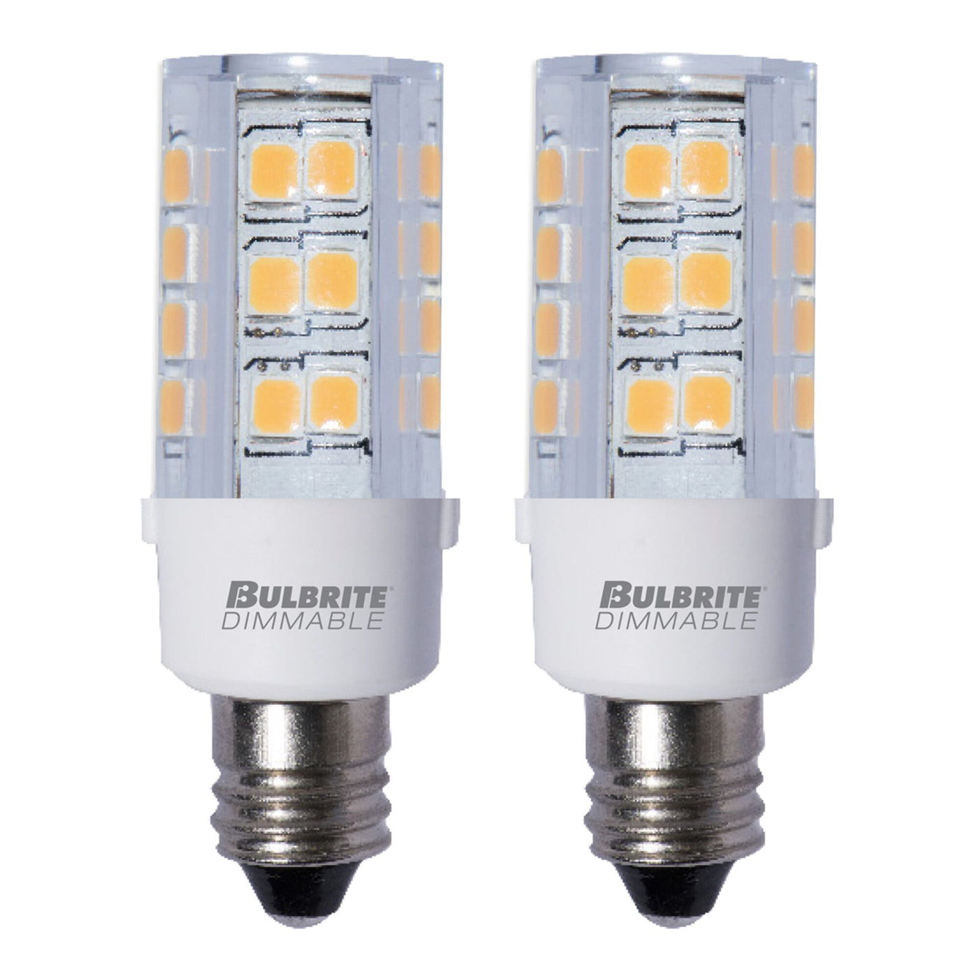 4.5W LED E12 Clear 3000K 120V DIMMABLE-2PK Bulb Bulbrite