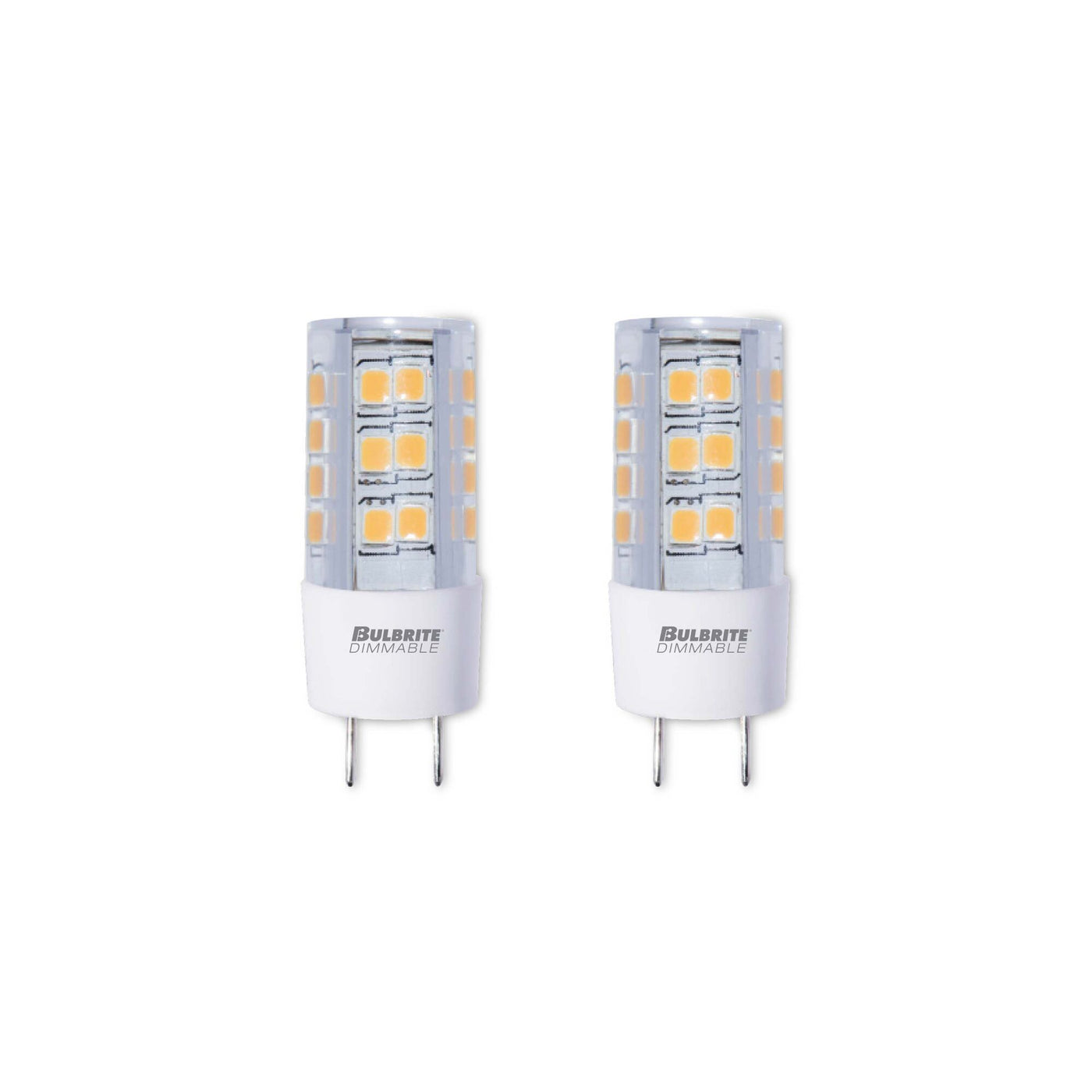 4.5W LED GY8 Clear 2700K 120V DIMMABLE-2PK Bulb Bulbrite