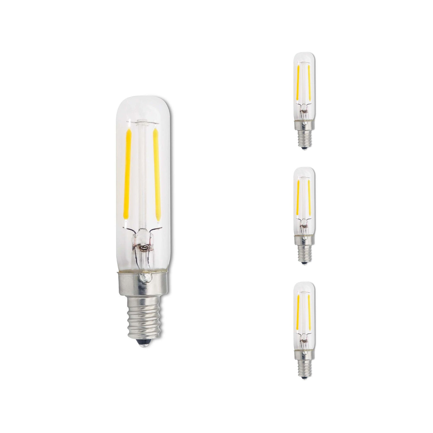 2.5W LED T6 2700K Filament E12 Fully Compatible DIMMING-4PK Bulb Bulbrite