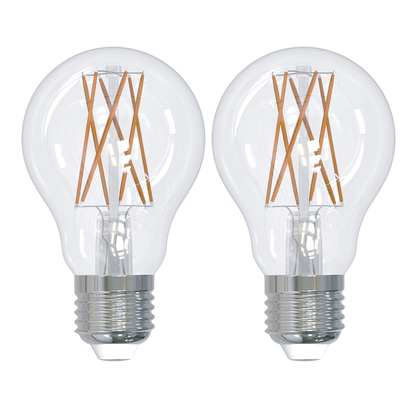 9W LED A19 2700K Filament Clear E26 Fully Compatible DIMMING-2PK Bulb Bulbrite