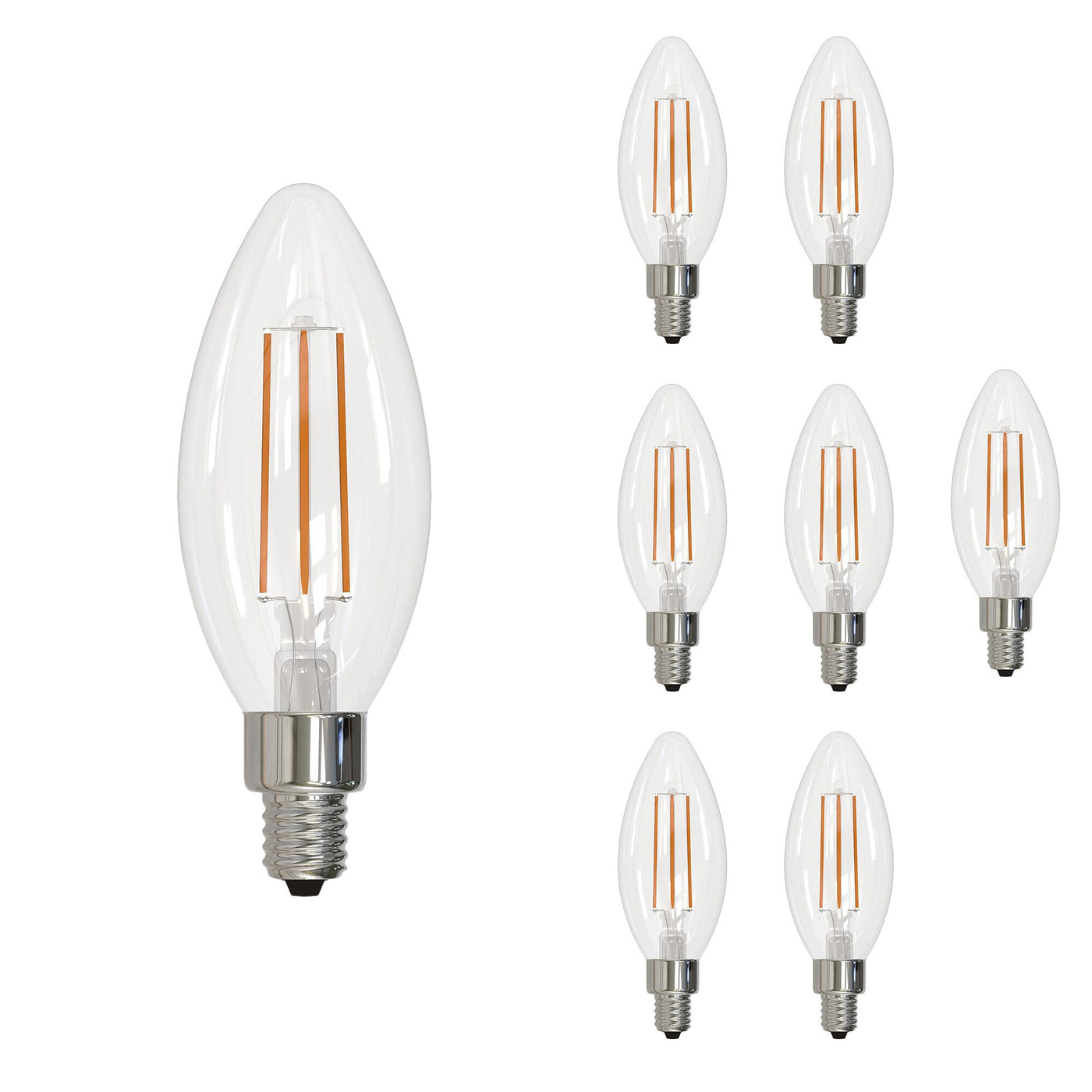 4W LED B11 2700K Filament E12 DIM-8PK Bulb Bulbrite