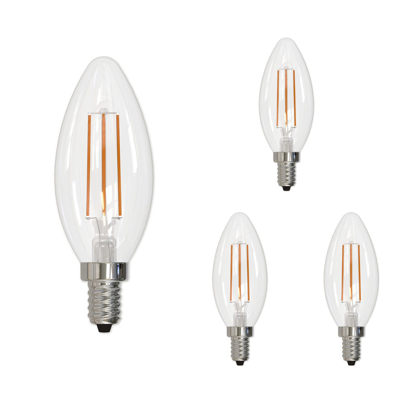 5W LED B11 2700K Filament E12 Dimmable 4PK Bulb Bulbrite