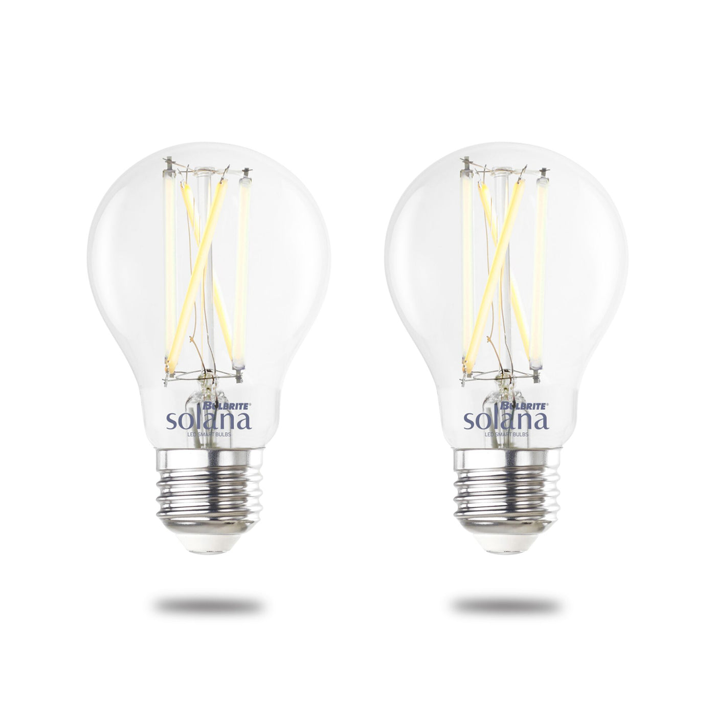 SMART LED WIFI BULB 8W A19 90CRI WHITE LIGHT CLEAR 60W EQUIVALENT 2PK