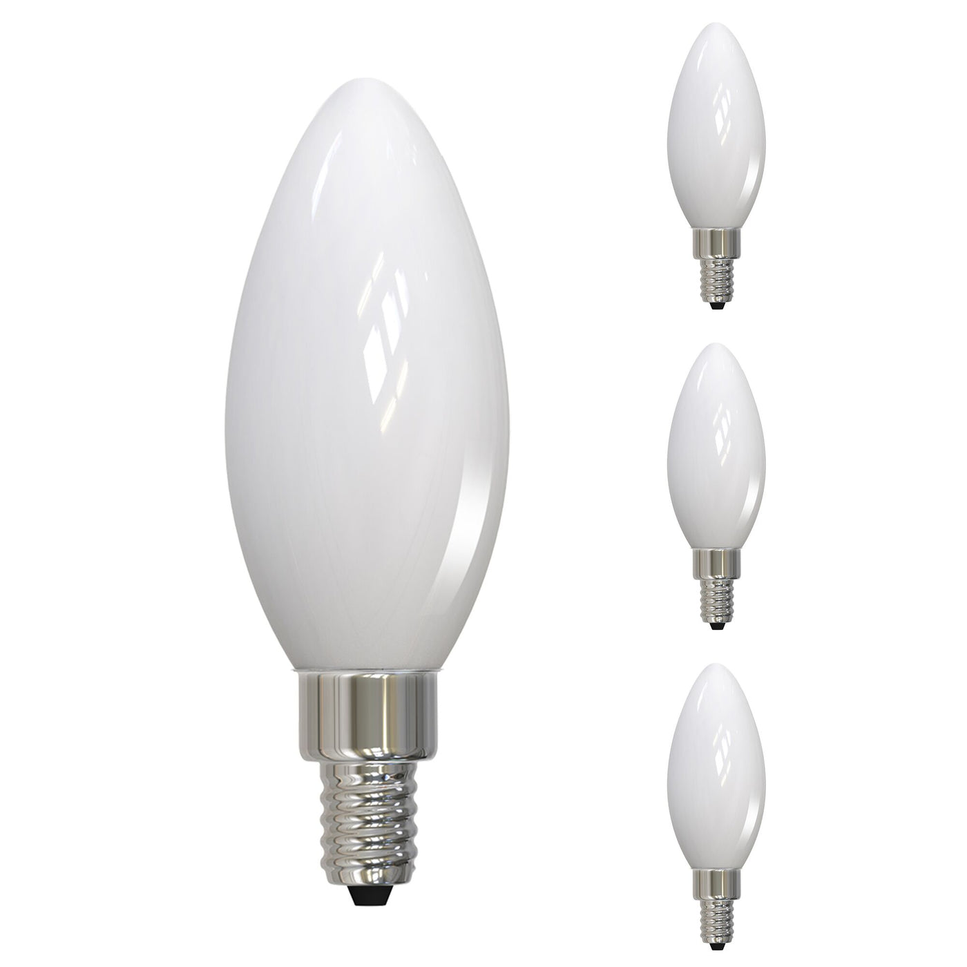 60W Pack of 4 E12 Base Bulbs (Warm White Light) Bulb Bulbrite