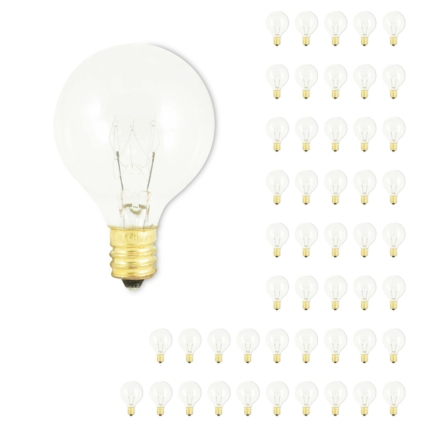 10W G12 Globe Clear E12 130V-50PK Bulb Bulbrite