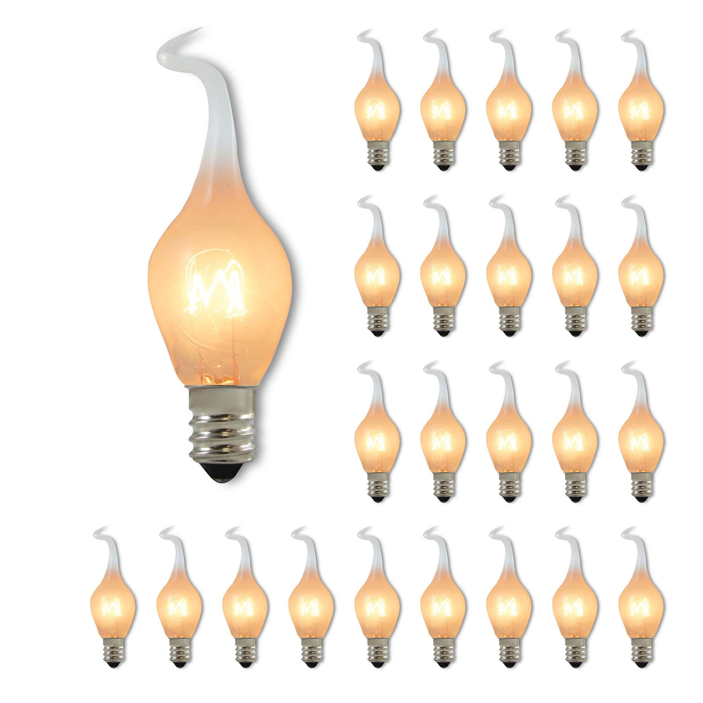 6W S6 Silicone Flame E12 120V-25PK Bulb Bulbrite