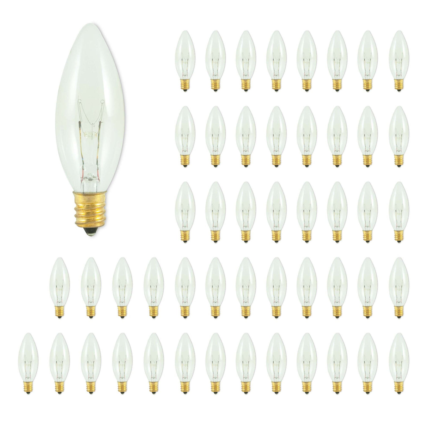 15W B8 Torpedo Clear E12 120V-50PK Bulb Bulbrite