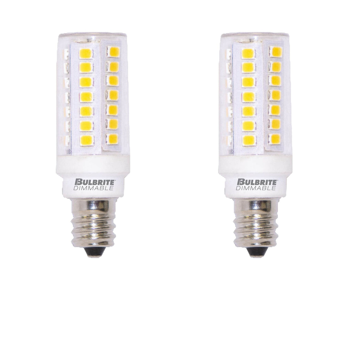 5W LED E12 Clear 3000K Dimmable 120V 2PK Bulb Bulbrite