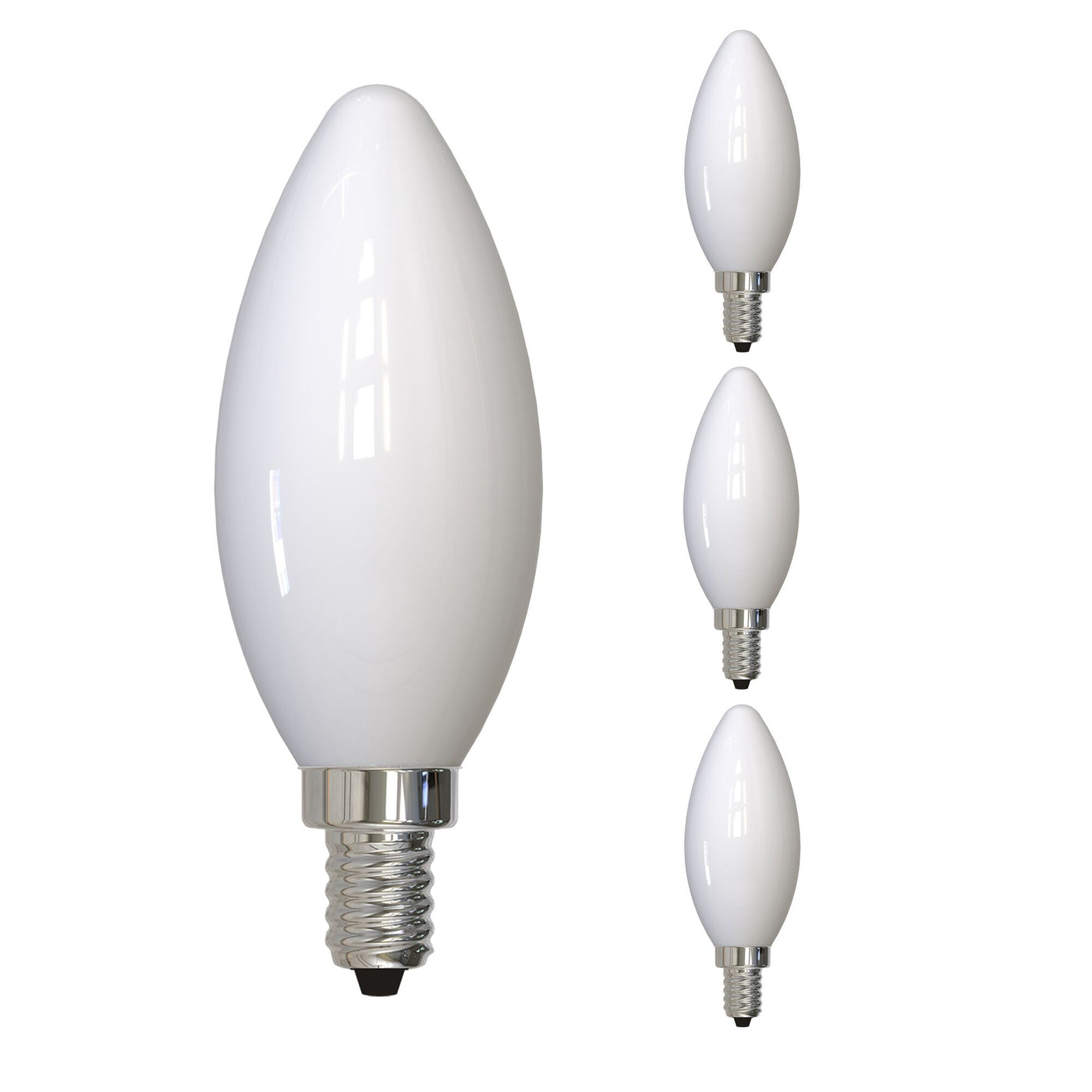 60W Pack of 4 E12 Base Bulbs (Cool White Light) Bulb Bulbrite