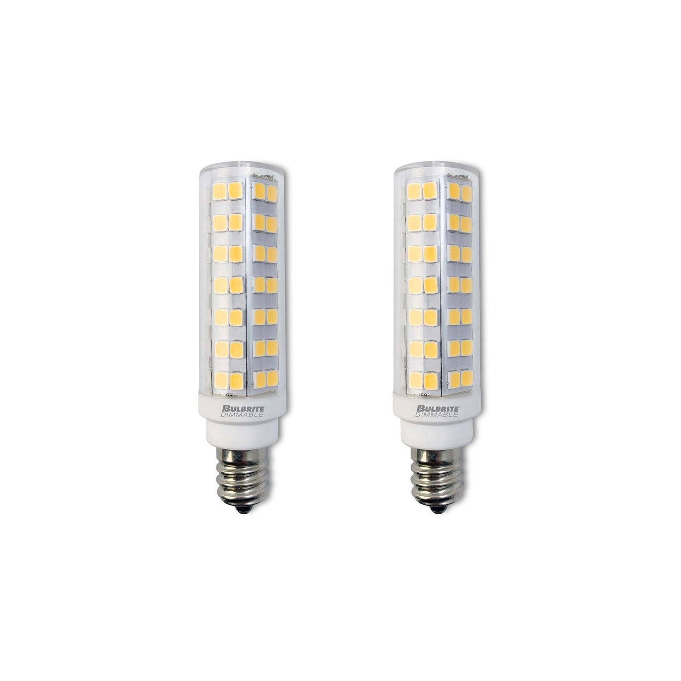 6.5W LED E12 Clear 3000K Dimmable 120V 2PK Bulb Bulbrite