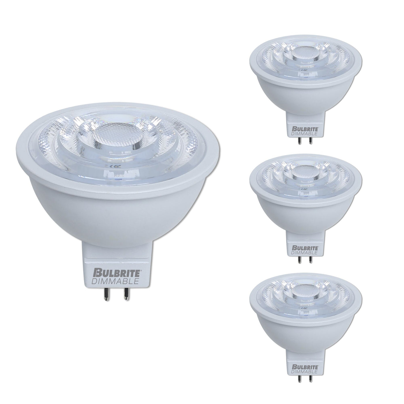 6.5W LED MR16 2700K Flood Dimmable 90CRI 12V-4PK Bulb Bulbrite