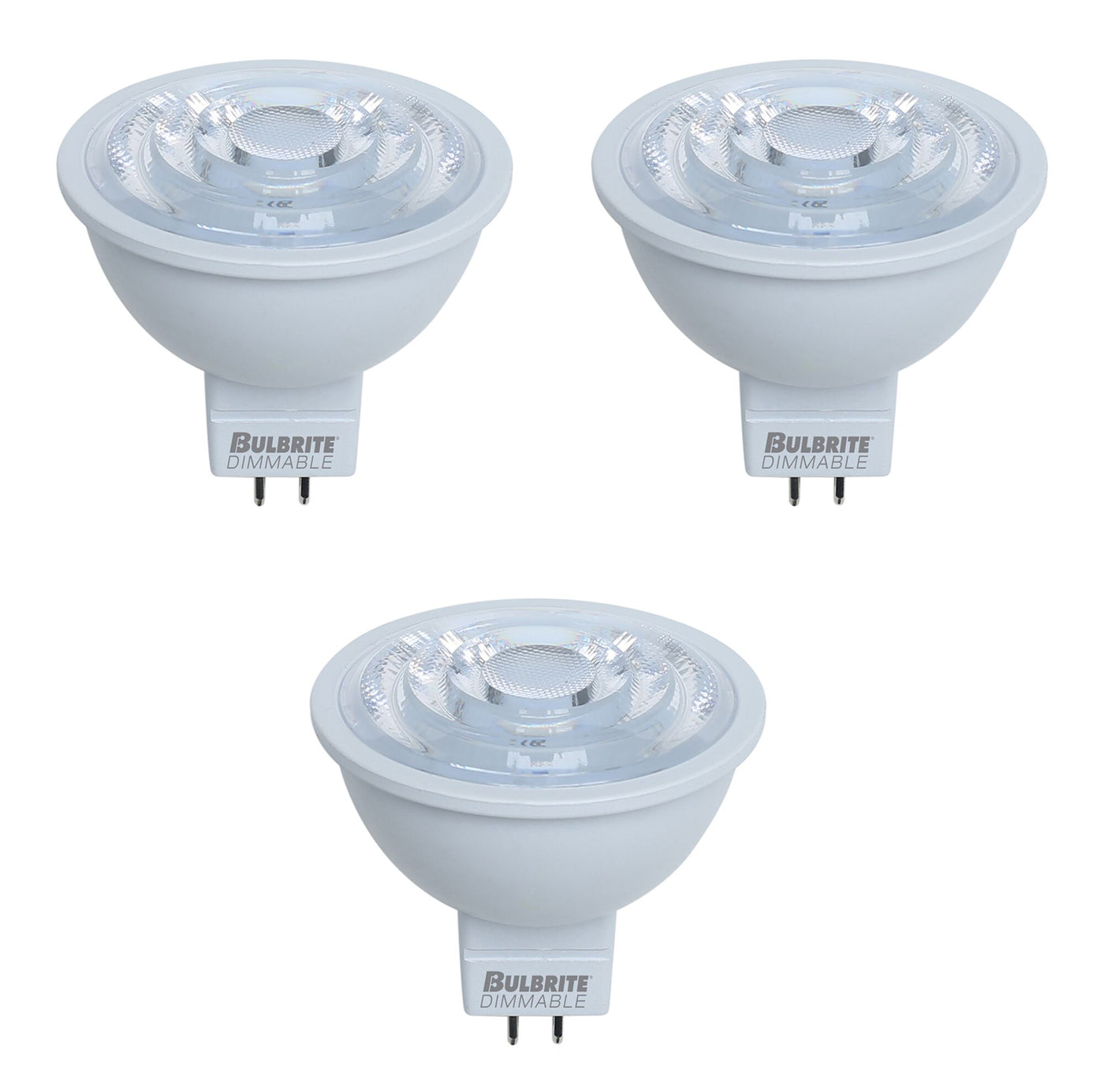 7.5W LED MR16 3000K Flood Dimmable 90CRI 12V-3PK Bulb Bulbrite