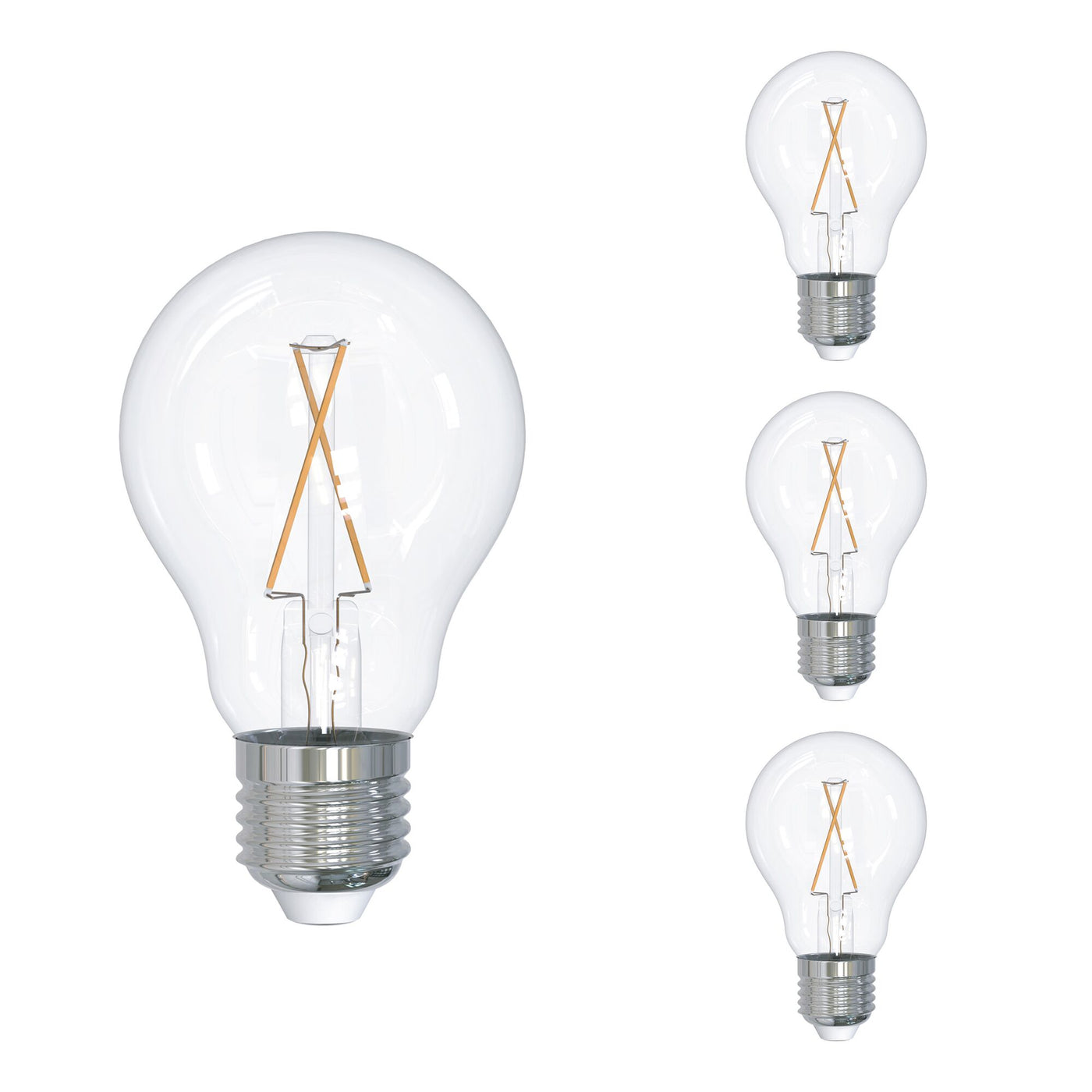 2.5W LED A19 2700K Filament Fully Compatible DIMMING-4PK Bulb Bulbrite