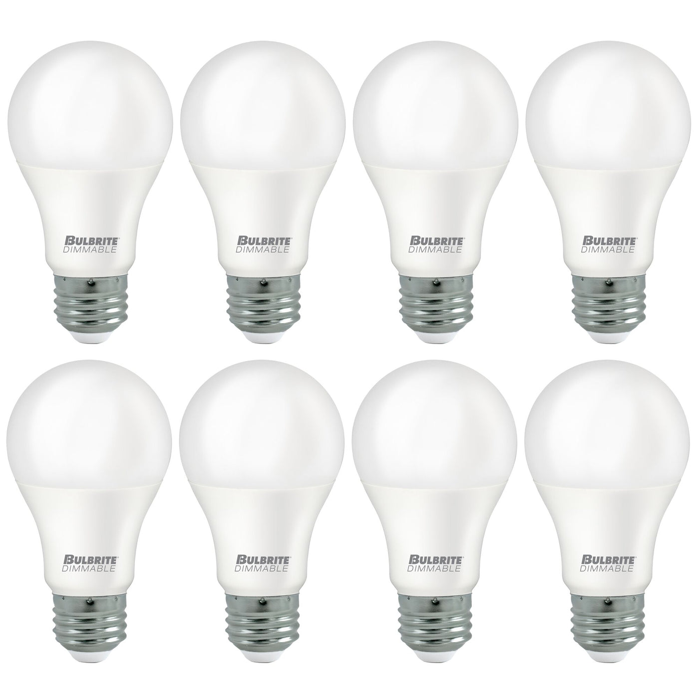 60W Pack of 8 E26 Base Bulbs (Warm White Light) Bulb Bulbrite