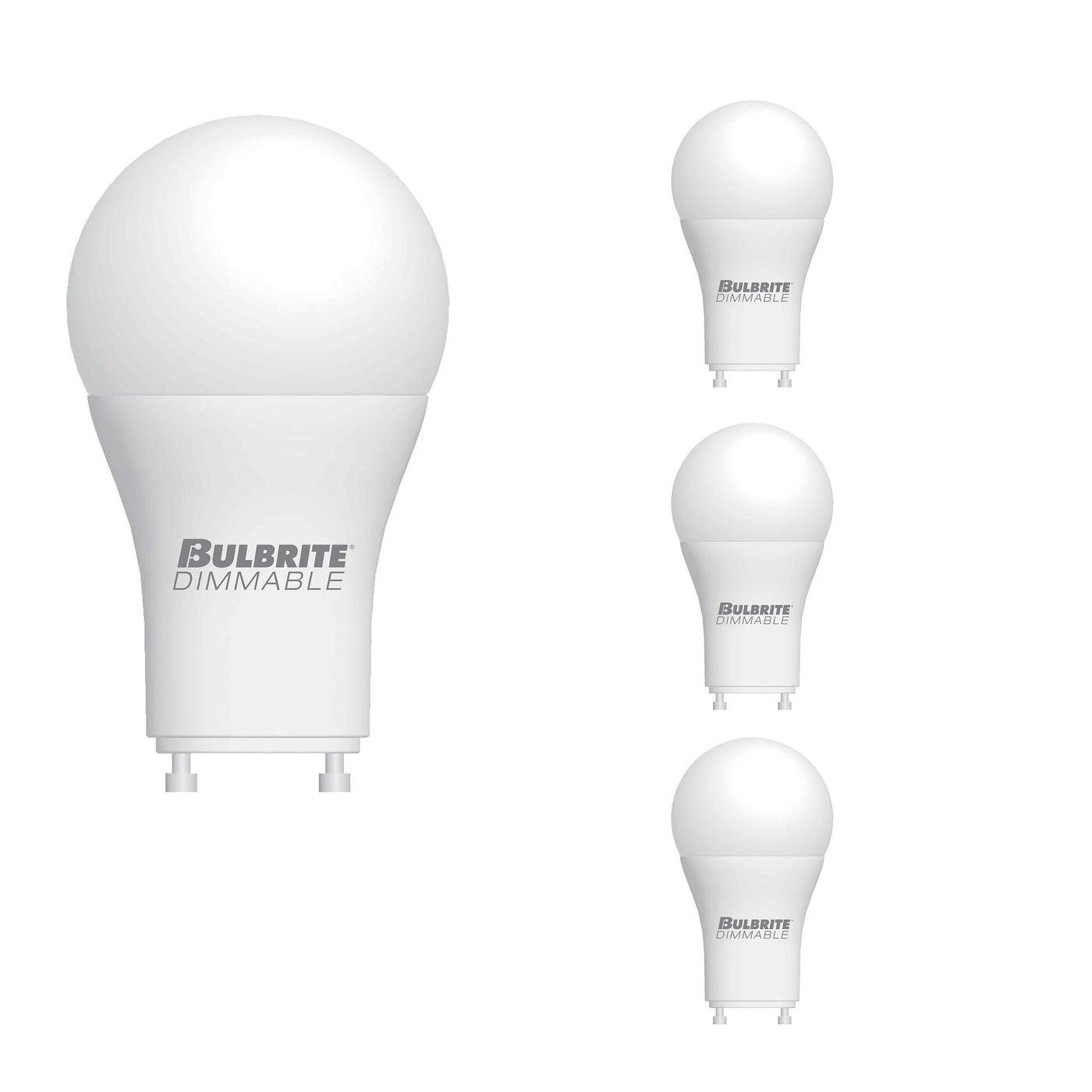 9W LED A19 60W Equiv Premium Dimmable 2700K GU24 120V-4PK Bulb Bulbrite