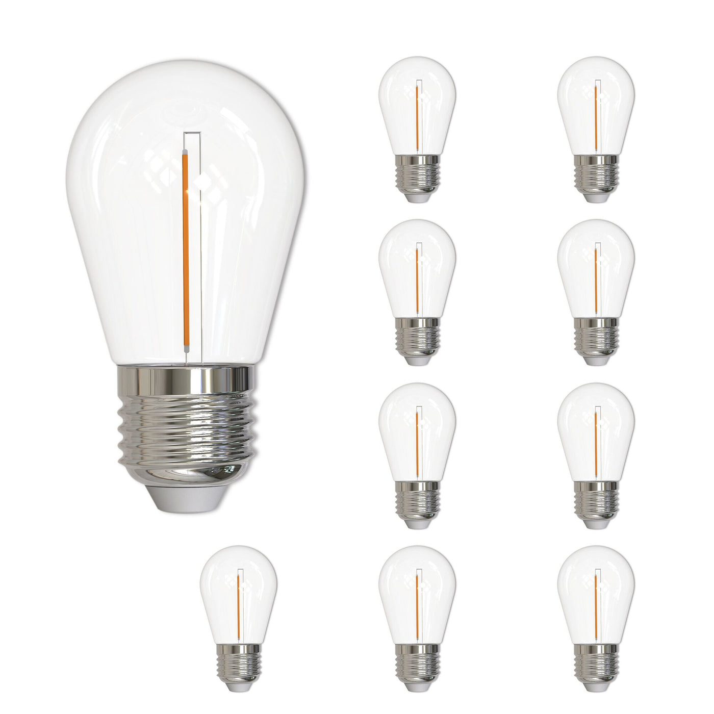 1W LED S14 2700K Filament Plastic 10PK Bulb Bulbrite