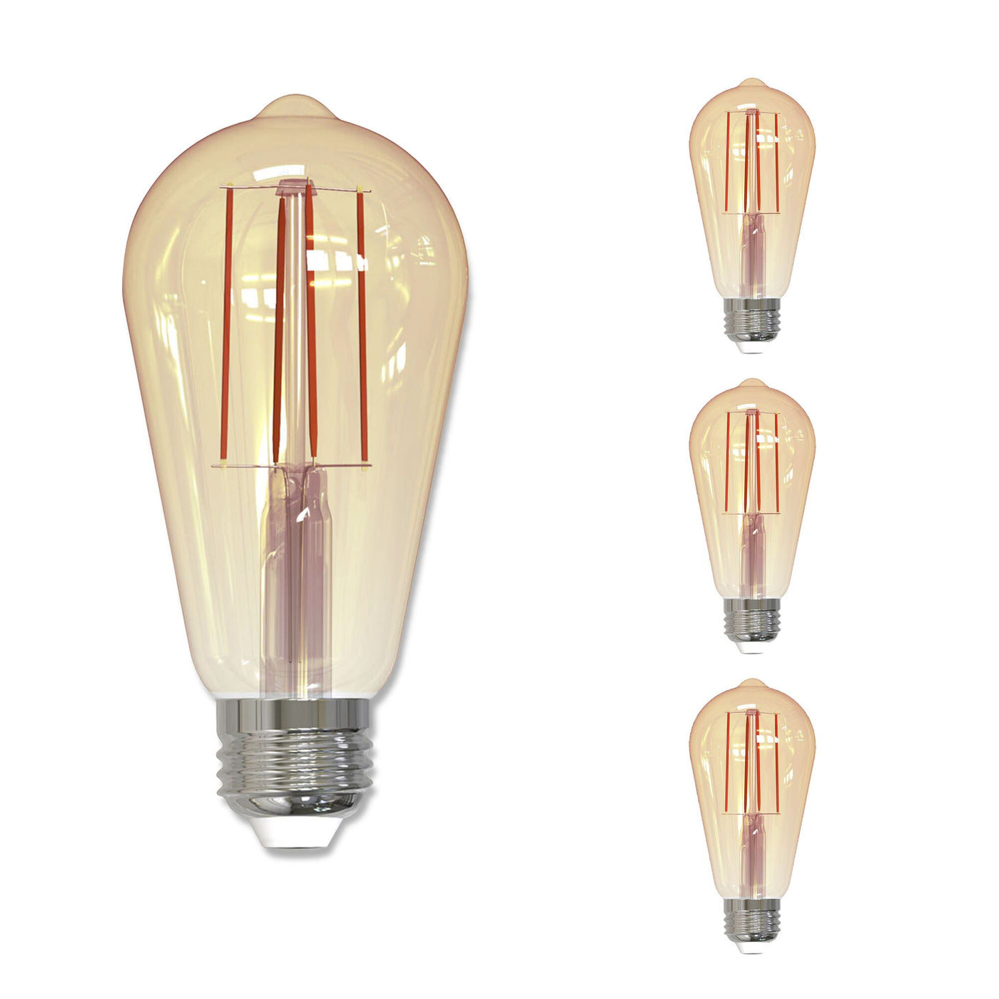 5W LED ST18 2200K Filament Nostalgic Fully Compatible DIMMING-4PK Bulb Bulbrite