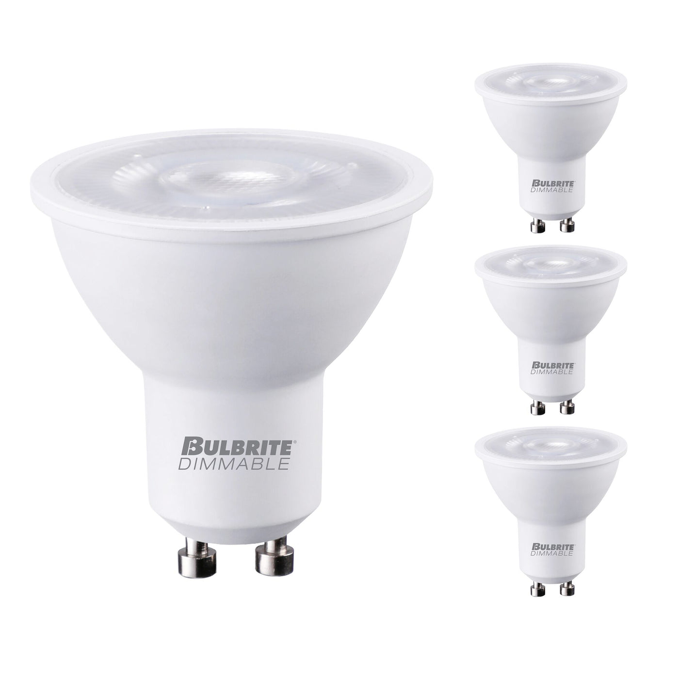 6.5W LED PAR16 GU10 3000K Flood Dimmable 80CRI 120V-4PK Bulb Bulbrite